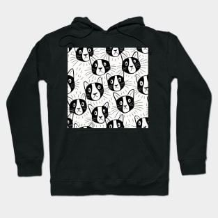 Surprised Cats seamless pattern design Hoodie